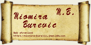 Miomira Burević vizit kartica